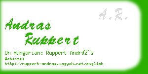 andras ruppert business card